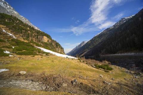 Bartgeier, Bart-Geier, Laemmergeier, Laemmer-Geier (Gypaetus barbatus), Brutgebiet des Bartgeiers, Oesterreich, Tirol, Osttirol, Matrei Lammergeier, Bearded Vulture (Gypaetus barbatus), breeding habitat, Austria, Tyrol, Eastern Tyrol, Matrei BLWS471267 Copyright: xblickwinkel R.xSturmx