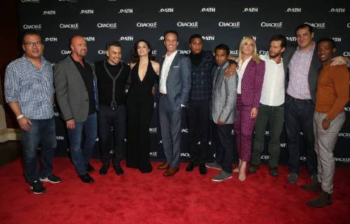 Crackle Serienpremiere in Pasadena January 15, 2018 - Pasadena, CA, U.S. - 15 January 2018 - Pasadena, California - Joe Halpin, Arlen Escarpeta, Katrina Law, Joseph Julian Soria, Eric Berger, Elisabeth Rohm, Ryan Kwanten, Cory Hardrict. â€oeThe Oath†Photo Opp with the cast of Crackleâ€⠢s new drama series at The Winter TCA. Photo Credit: AdMedia Pasadena U.S. - ZUMAa123 20180115_zaa_a123_073 Copyright: xF.xSadoux