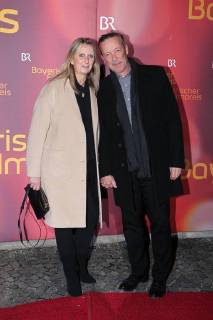 Michael Roll mit Ehefrau Claudia Heiss, Verleihung des Bayerischen Filmpreis 2016 im Prinzrengententheater in Muenchen am 21.01.2017