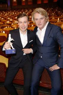 David Kross und Detlev Buck bei der Verleihung des 39. Bayerischen Filmpreises 2017 im Prinzregententheater. München, 19.01.2018