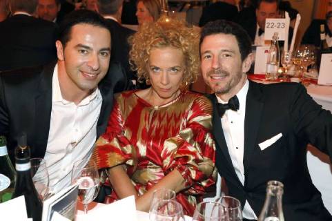 Bülent Ceylan, Katja Riemann und Oliver Berben beim 45. Deutschen Filmball 2018 im Hotel Bayerischer Hof. München, 20.01.2018