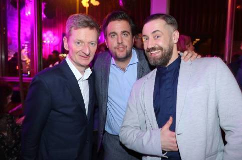 Michael Kessler + Bastian Pastewka + Buerger Lars Dietrich bei der Amazon-Prime Filmpremiere zu - Pastewka - im Kino International, Karl-Marx-Allee, Berlin Copyright imago stock&people GmbH Tinkeres Datum: 23.01.2018 Film Pastewka