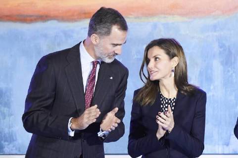 06-02-2018 Spain Queen Letizia and King Felipe during the presentation of the Golden Medals to the Fine Arts Merit at the Centre Pompidou in Malaga No Spain  Copyright: xPPE THORTONx