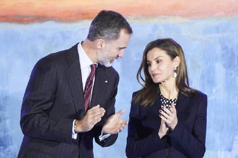 06-02-2018 Spain Queen Letizia and King Felipe during the presentation of the Golden Medals to the Fine Arts Merit at the Centre Pompidou in Malaga No Spain  Copyright: xPPE THORTONx