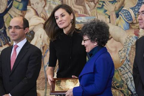 09-02-2018 Prieto Queen Letizia during 28th edition of the Tomas Francisco Prieto prize at Zarzuela palace in Madrid. The prize was awarded to Mrs. Victoria Civera. No Spain  Copyright: xPPE THORTONx
