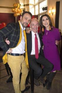 Alexander-Klaus Stecher, Gottfried Zmeck und Judith Williams bei der Verleihung des Blaue Blume Award 2018 im Restaurant Grosz. Berlin, 14.02.2018