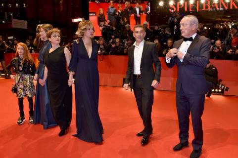 Sara Casu, Alba Rohrwacher, Laura Bispuri, Valeria Golino, Michele Carboni and Udo Kier attending the Figlia mia Daughter of Mine premiere at the 68th Berlin International Film Festival Berlinale 2018 at Berlinale-Palast on February 18, 2018 in Berlin, Germany.