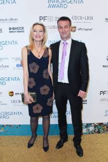 Nina Ruge und Falk Dettinger (CEO Eugen Dettinger GmbH), Inhorgenta Award Munich 2018 im Postpalast in Muenchen am 18.02.2018