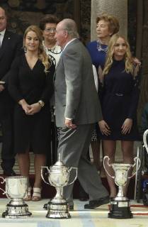 Spain s Emeritus King Juan Carlos (C) during National Sports Awards 2016 ceremony chair by Spanish Royals held at Pardo Palace in Madrid, Spain, 19 February 2018. Spanish Royals present 2016 National Sports Awards !ACHTUNG: NUR REDAKTIONELLE NUTZUNG!  Copyright: xBallesterosx GRAF4771 20180219-636546501380711332