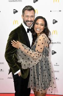 Jochen Schropp und Alexandra Maurer beim 99Fire Films Award 2018 während der Berlinale 2018 im Admiralspalast. Berlin, 21.02.2018