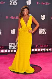 Peruvian journalist Pamela Silva poses on his arrival to the carpet of the 30th edition of the Lo Nuestro Award to the Latin Music, at the American Airlines Arena in Miami, USA, 22 February 2018. Famous and popular Latinos parade in carpet of Lo Nuestro Award !ACHTUNG: NUR REDAKTIONELLE NUTZUNG!  Copyright: xGIORGIOxVIERAx MIA00 20180223-636549555840111071