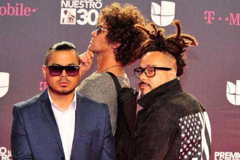 Members of the musical band Locos Por Juana pose on his arrival to the carpet of the 30th edition of the Lo Nuestro Award to the Latin Music, at the American Airlines Arena in Miami, USA, 22 February 2018. Famous and popular Latinos parade in carpet of Lo Nuestro Award !ACHTUNG: NUR REDAKTIONELLE NUTZUNG!  Copyright: xGIORGIOxVIERAx MIA00 20180223-636549581628471071