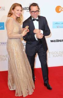 Anna Loos + Mann Jan Josef Liefers bei der Verleihung der Goldene Kamera in der Messe-Hamburg, Karolinenstrasse Copyright imago stock&people GmbH Tinkeres Datum: 22.02.2018 Goldene Kamera
