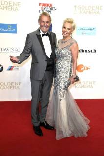Jörg Wontorra mit Freundin Susanne Bausch bei der 53. Verleihung der Goldenen Kamera 2018 in der Hamburg Messe. Hamburg, 22.02.2018