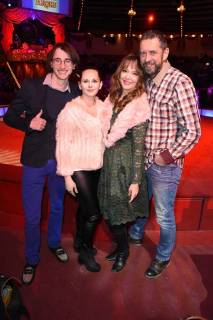 Benjamin Corba, Dagmar Habermeier, Cornelia Corba und Manfred May bei der Premiere vom 3. Winterprogramm 2018 des Circus Krone im Kronebau. München, 01.03.2018
