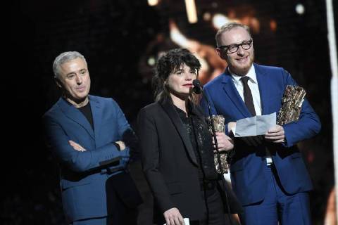 Französischer Filmpreis Cesar - Preisverleihung 43eme ceremonie des CESAR. Scene. 43th movie Cesar awards at Salle Pleyel. Stage. 224657 2018-03-02 Salle Pleyel Paris France Campillo, Robin  Copyright: xArnal-Degunx STAR_224657_090