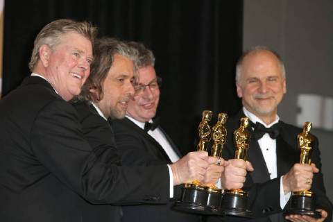 Richard R. Hoover, Paul Lambert, Gerd Nefzer and John Nelson win the Oscar in Visual Effects for Blade Runner 2049 during the 90th Annual Academy Awards (Oscars) at Hollywood & Highland Centre in California. MARCH 4th 2018 MTXx18423