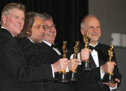 Richard R. Hoover, Paul Lambert, Gerd Nefzer and John Nelson win the Oscar in Visual Effects for Blade Runner 2049 during the 90th Annual Academy Awards (Oscars) at Hollywood & Highland Centre in California. MARCH 4th 2018 MTXx18423
