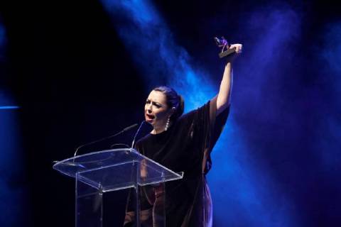 Actress Maria Isasi receives a Best Theater Secondary Actress award during the 27th Actors and Actresses Union Awards at the Circo Price Theater in Madrid, Spain, 12 March 2018. 27th Actors and Actresses Union awards !ACHTUNG: NUR REDAKTIONELLE NUTZUNG!  Copyright: xJuanJoxMartinx MAD060 20180312-636564949890661954