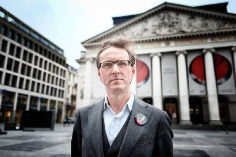 General director of De Munt - La Monnaie theatre Peter de Caluwe poses for the photographer at the presentation of the 2018-2019 season of Brussels Opera House De Munt - La Monnaie, in Brussels, Thursday 15 March 2018.  BRUNOxFAHY 05313448