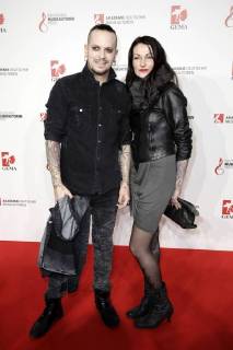 Chris Harms und Anja Mensch bei der 10. Verleihung des Deutschen Musikautorenpreises 2018 im Hotel Ritz Carlton. Berlin, 15.03.2018