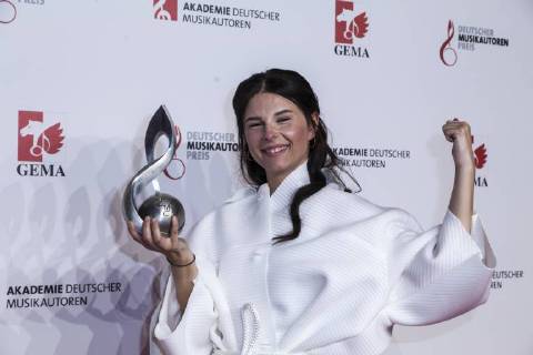 Preisträgerin Sängerin Balbina Jagielska bei der 10. Verleihung des Musikautorenpreises am 16.03.2018 in Berlin