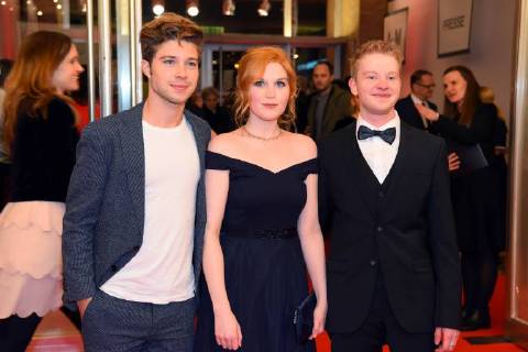 Deutscher Hörfilmpreis - Verleihung in Berlin Jascha Rust, Jonas Rausch mit Freundin Alina Reichert Deutscher Hoerfilmpreis 2018 im Kino International in Berlin am 20.03.2018