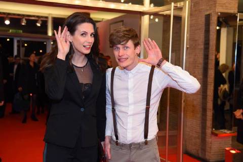 Deutscher Hörfilmpreis - Verleihung in Berlin Katrin Wrobel, Lars Urban Deutscher Hoerfilmpreis 2018 im Kino International in Berlin am 20.03.2018