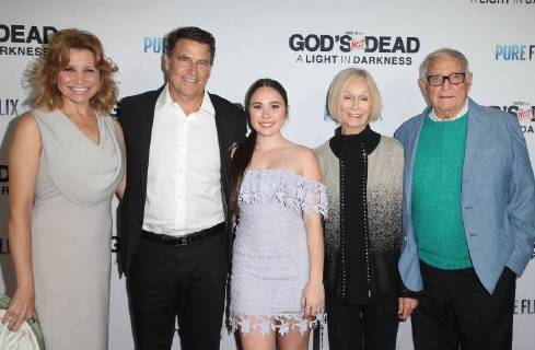 HOLLYWOOD, CA - MARCH 20: Gigi Rice, Ted McGinley, Emily McGinley, Bob McGinley, at the God s Not Dead: A Light in Darkness premiere at American Cinematheque s Egyptian Theatre on March 20, 2018 in Hollywood, California. Copyright: xFayexSadoux