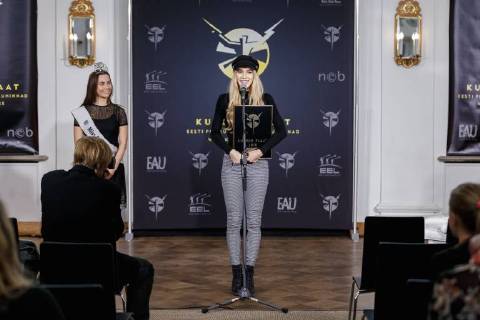 20.03.2018, Tallinn Kadrioru lossis toimus auhinnatseremoonia Kuldne Plaat 2018, kus tunnustati Eesti edukamaid muusikailma tegijaid. The Estonian Music Awards are the annual Estonian pop music awards. The awards began in 1998, when the Estonian Association of the Phonogram Producers first awarded the Golden Record (Estonian: Kuldne Plaat) to the most successful artists. Foto: Konstantin Sednev Eesti Meedia Tallinn Harjumaa Estonia  Copyright: xKonstantinxSednevx
