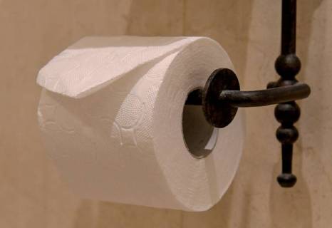 Eine Rolle hochwertigen Klopapiers hängt in einem gehobenen Hotel in Belgrad.Serbien ist Beitrittskandidat zur Europäischen Union.Foto:Winfried Rothermel