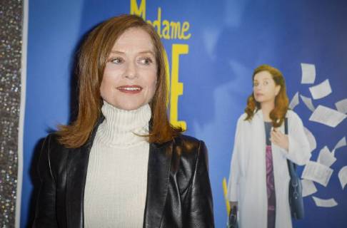 March 27, 2018 - Paris, Ile de France, France - French actress Isabelle Huppert seen at the premiere of Madame Hyde at the Gaumont Capucines cinema in Paris. Paris France - ZUMAs197 20180327_zaa_s197_032 Copyright: xThierryxLexFouillex