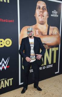 HOLLYWOOD, CA - MARCH 29: Rey Mysterio, at Los Angeles Premiere of Andre The Giant from HBO Documentaries at Pacific Cinerama Dome in Hollywood, California on March 29, 2018. Copyright: xFayexSadoux