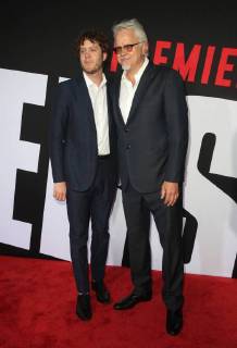 WESTWOOD, CA - APRIL 3: Jack Henry Robbins and Tim Robbins at the Blockers film premiere at the Regency Village Theatre in Westwood, California on April 3, 2018. Copyright: xFayexSadoux