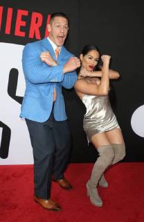 WESTWOOD, CA - APRIL 3: John Cena and Nikki Bella at the Blockers film premiere at the Regency Village Theatre in Westwood, California on April 3, 2018. Copyright: xFayexSadoux