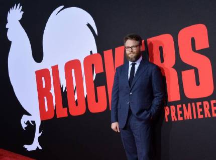 Actor Seth Rogan attends the premiere of the motion picture comedy Blockers at the Regency Village Theatre in the Westwood section of Los Angeles on April3, 2018. Storyline: Three parents try to stop their daughters from having sex on Prom night.  LAP2018040359 JIMxRUYMEN