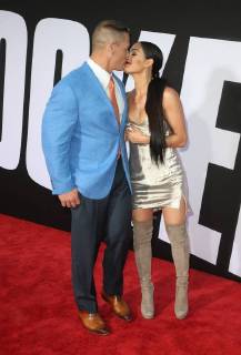 WESTWOOD, CA - APRIL 3: John Cena, Nikki Bella, at the Premiere Of Universal Pictures Blockers at the Regency Village Theatre in Westwood, California on April 3, 2018. Copyright: xFayexSadoux