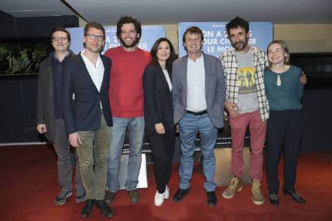 Pierre Pageot ( Directeur Ferme d Avenir ) Maxime de Rostolan ( acteur et coordinateur projet Ferme d Avenir ) Helene Medigue Nicolas Hulot Xavier Mathias Helene Le Teno CELEBRITES : Avant Premiere On a 20ans pour changer le monde - Paris - 06 04 2018 GwendolineLeGoff Panoramic 