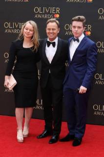 Australian actor Jason Donovan and his children Jemma Donovan and Zac Donovan attend The Olivier Awards 2018 with Mastercard at Royal Albert Hall in London. APRIL 8th 2018  MESx18970