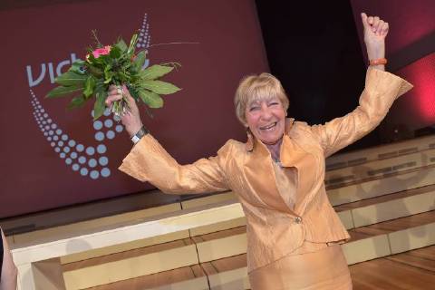 Heidi Hetzer beim 13. Victress Award iGALA n der UDK ( Universitaet der Kuenste) in Berlin am 09.04.2018