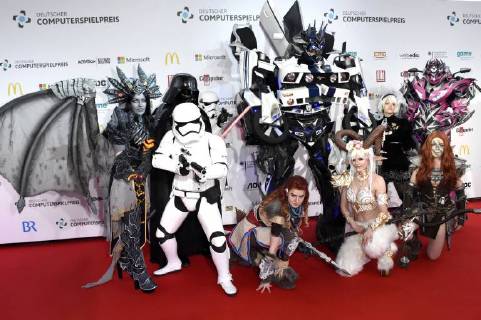 Cosplayer bei der Verleihung des Deutschen Computerspielpreises 2018 im Kesselhaus. München, 10.04.2018