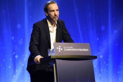 Olli Schulz bei der Verleihung des Deutschen Computerspielpreises 2018 im Kesselhaus. München, 10.04.2018
