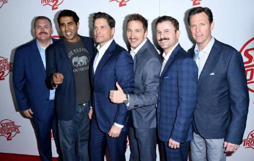 April 11, 2018 - Hollywood, CA, U.S. - 11 April 2018 - Hollywood, California - Kevin Heffernan, Jay Chandrasekhar, Rob Lowe, Paul Soter, Steve Lemme, Erik Stolhanske. Super Troopers 2 Los Angeles Premiere held at Arclight Hollywood. Photo Credit: AdMedia Hollywood U.S. - ZUMAa123 20180411_zaa_a123_151 Copyright: xBirdiexThompsonx