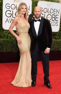 Rosie Huntington-Whiteley and Jason Statham arriving at the 73rd Golden Globe Awards in Beverly Hills, California - Jan 10, 2016 - Golden Globe Awards 2016, Beverly Hills California United States Beverly Hilton Hotel  Copyright: xTammiexArroyox h_00221553