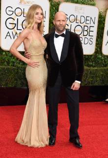 Rosie Huntington-Whiteley and Jason Statham arriving at the 73rd Golden Globe Awards in Beverly Hills, California - Jan 10, 2016 - Golden Globe Awards 2016, Beverly Hills California United States Beverly Hilton Hotel  Copyright: xTammiexArroyox h_00221554