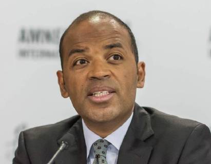 Markus N. Beeko, Generalsekretaer von Amnesty International in Deutschland, bei einer Pressekonferenz zum Amnesty-Menschenrechtspreis 2018 am 16.04.18 in Berlin. Fuer einen furchtlosen Einsatz trotz staatlicher Repressionen wird das aegyptische Nadeem-Zentrum in Kairo fuer die Rehabilitierung von Opfern von Gewalt und Folter mit dem Menschenrechtspreis von Amnesty International am Montagabend (16.04.18) in Berlin ausgezeichnet. Stellvertretend fuer das Nadeem-Zentrum nimmt der aegyptische Arzt und Menschenrechtsaktivist Taher Mokhtar entgegen, da die Betreiber des Zentrums nicht aus Aegypten ausreisen duerfen. Das Nadeem-Zentrum setzt sich seit 25 Jahren fuer Folteropfer ein. Die Mitarbeiter der Organisation errichteten eine Spezialklinik zur Behandlung Ueberlebender von Misshandlungen durch die Sicherheitskraefte, wo Betroffene medizin Copyright: epd-bild ChristianxDitsch EDITORIAL USE ONLY