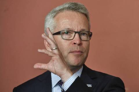 Ludger Ramme, President of CEC European Managers, attends the press conference of Czech Management Association on 25 years of Manager of the Year contest and best manager for past 25 years (1993 - 2018) awards, in Prague, Czech Republic, on April 19, 2018. (CTKxPhoto MichalxKamaryt) CTKPhotoP201804190704801  kmt 4