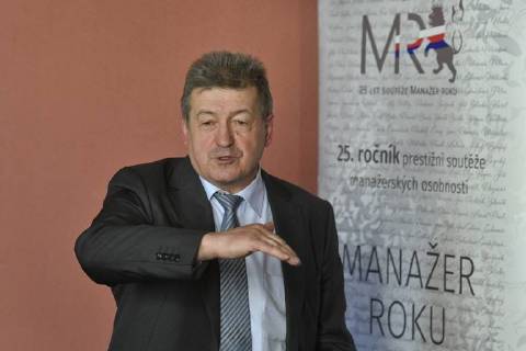 Jiri Cienciala, former CEO of the Trinec Iron and Steel Works, attends the press conference of Czech Management Association on 25 years of Manager of the Year contest and best manager for past 25 years (1993 - 2018) awards, in Prague, Czech Republic, on April 19, 2018. (CTKxPhoto MichalxKamaryt) CTKPhotoP201804190767101  kmt 9 K