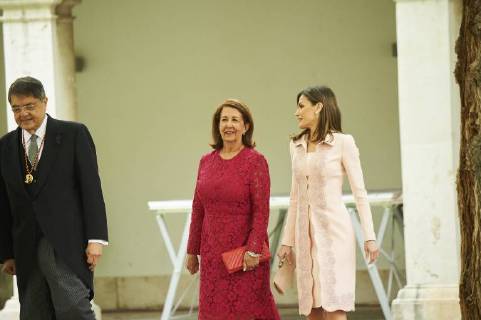 April 23, 2018 - Alcala De Henares, Madrid, Spain - Queen Letizia of Spain attended Cervantes Award to Sergio Ramirez at the Alcala de Henares University on April 23, 2018 in Alcala de Henares, Spain Alcala De Henares Spain  - ZUMAg15_ 20180423_zaf_g15_522 Copyright: xJackxAbuinx