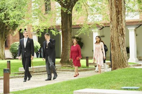 April 23, 2018 - Alcala De Henares, Madrid, Spain - King Felipe VI of Spain, Queen Letizia of Spain attended Cervantes Award to Sergio Ramirez at the Alcala de Henares University on April 23, 2018 in Alcala de Henares, Spain Alcala De Henares Spain  - ZUMAg15_ 20180423_zaf_g15_523 Copyright: xJackxAbuinx